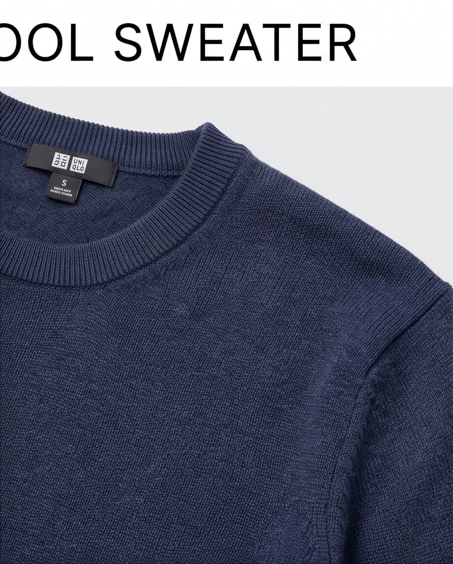 Sweter granatowy firma Uniqlo rozmiar S - widok 2