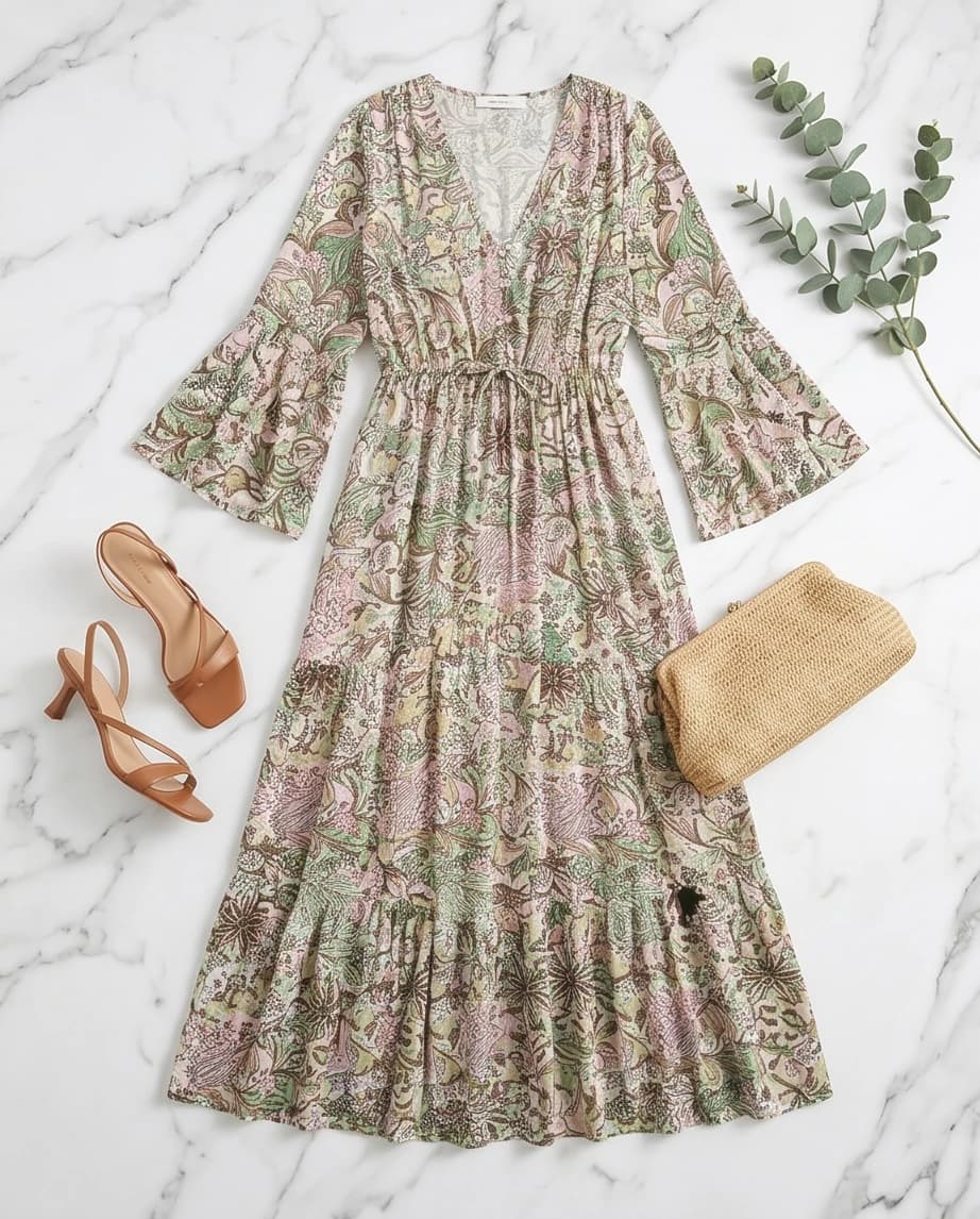 Sukienka maxi w kwiaty  2