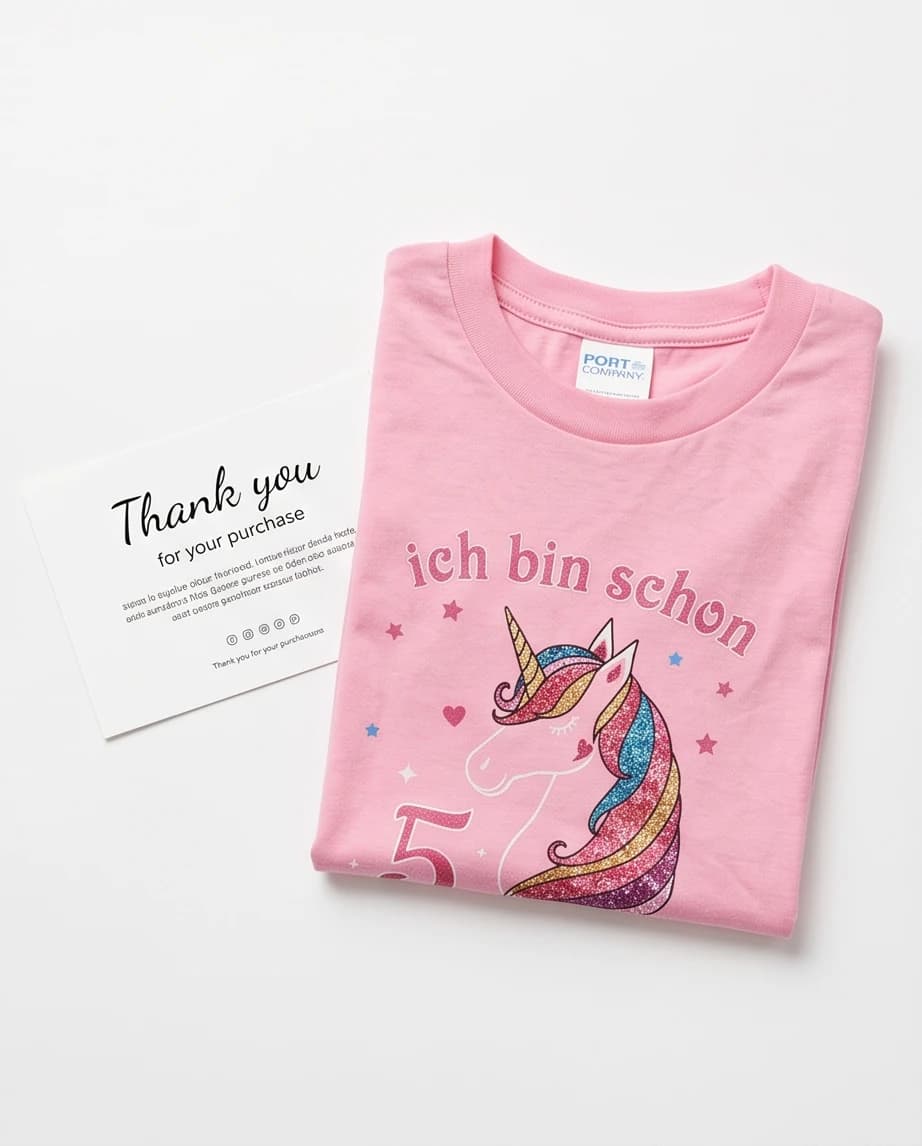 T-shirt z brokatowym jednorożcem 4