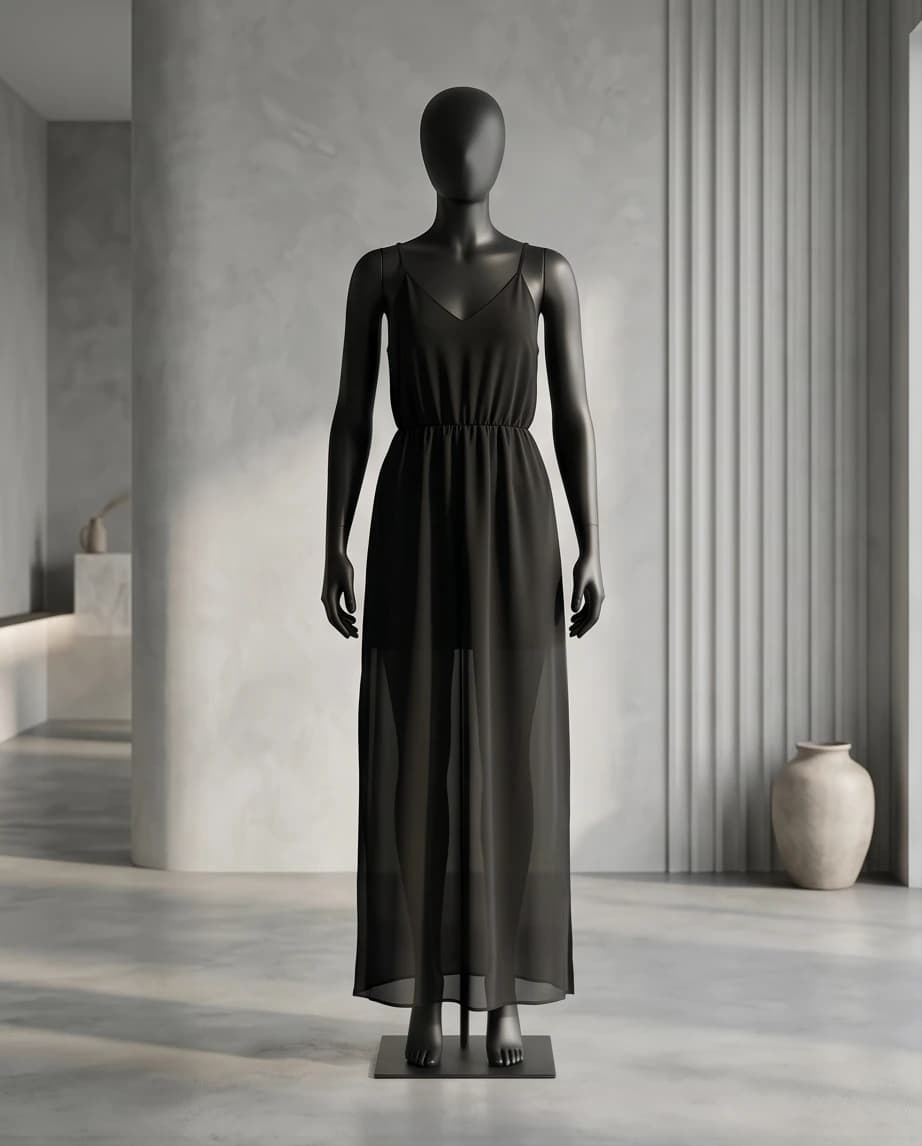 Czarna sukienka maxi