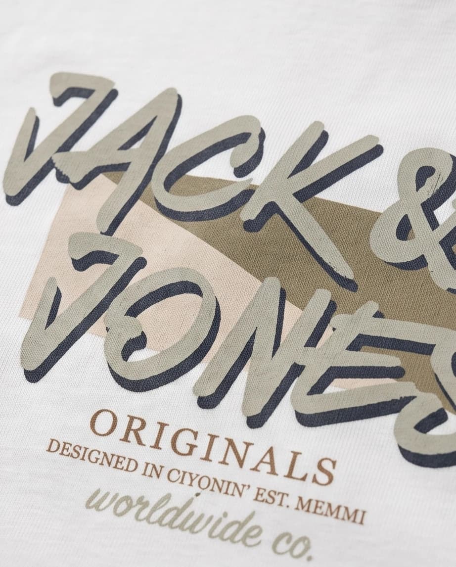 Klasyczny biały t-shirt Jack & Jones Originals - widok 2