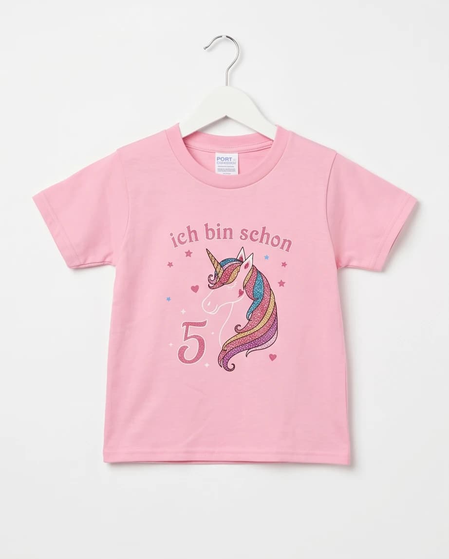 T-shirt z brokatowym jednorożcem