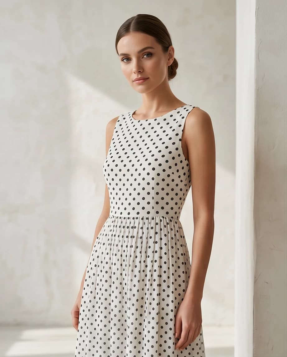 Klasyczna elegancja w grochy