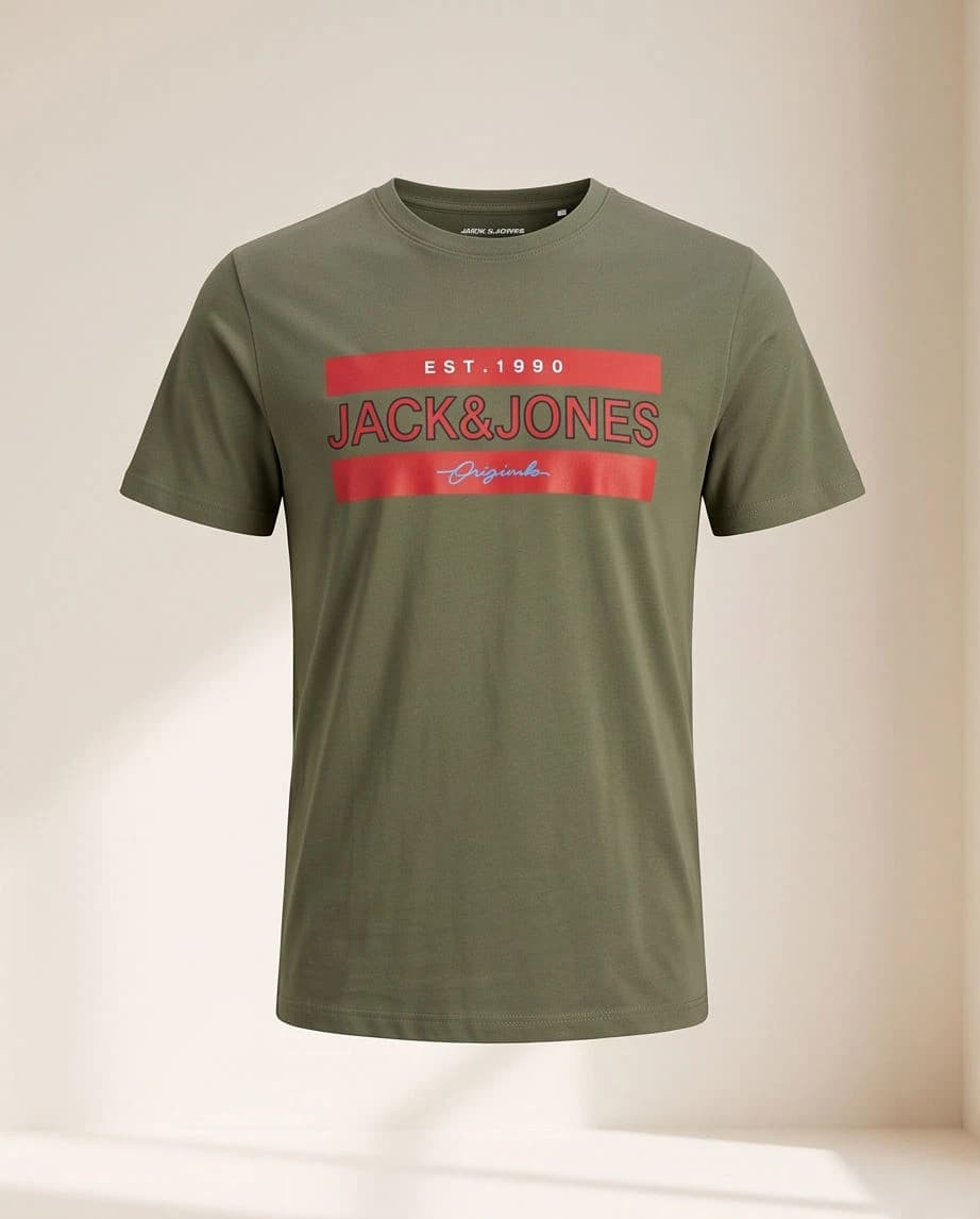 T-shirt męski Jack & Jones w kolorze khaki