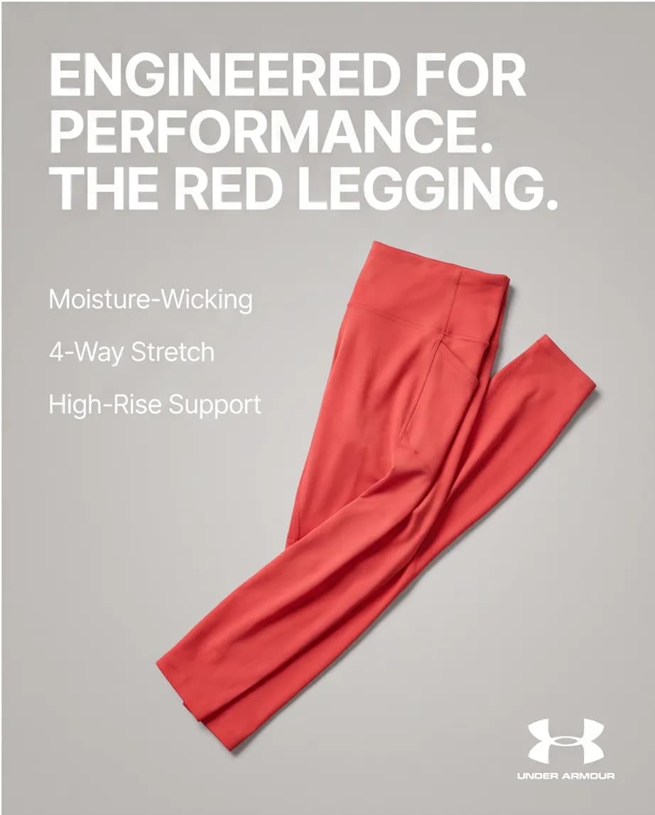 Czerwone legginsy Under Armour