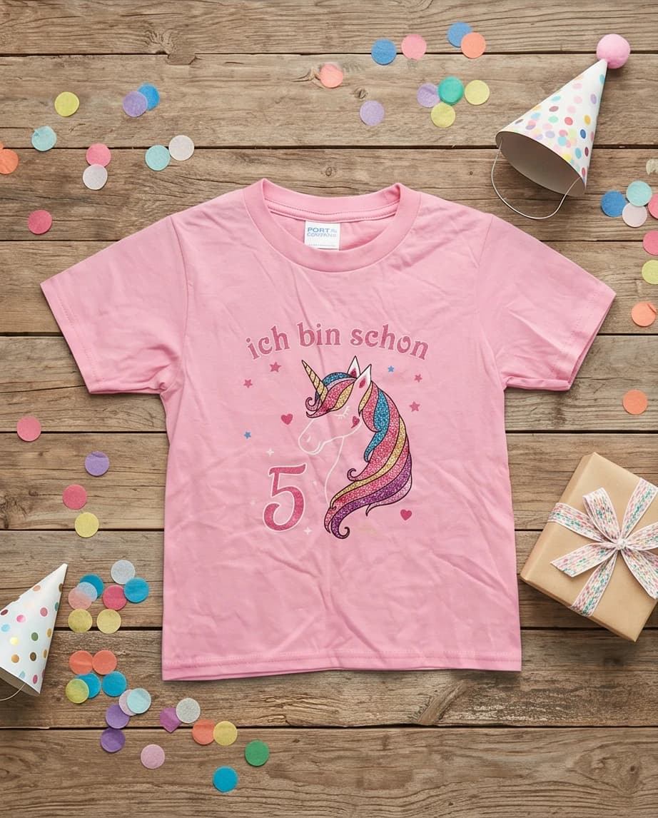 T-shirt z brokatowym jednorożcem 3