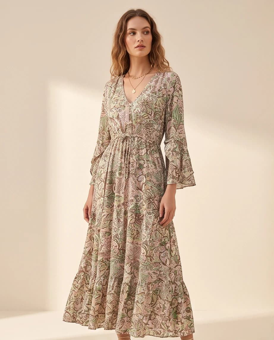 Sukienka maxi w kwiaty 