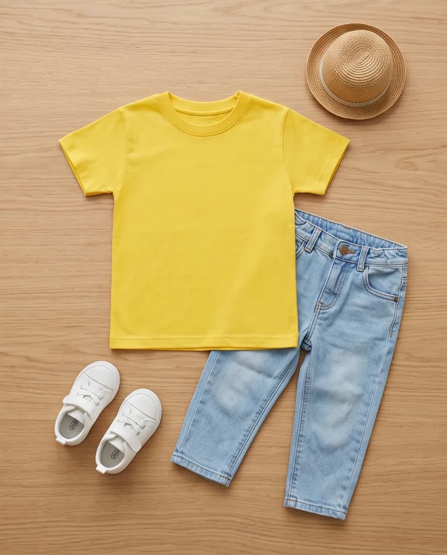 T-shirt żółty dziecięcy  4