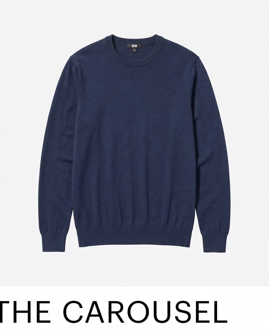 Sweter granatowy firma Uniqlo rozmiar S - widok 2