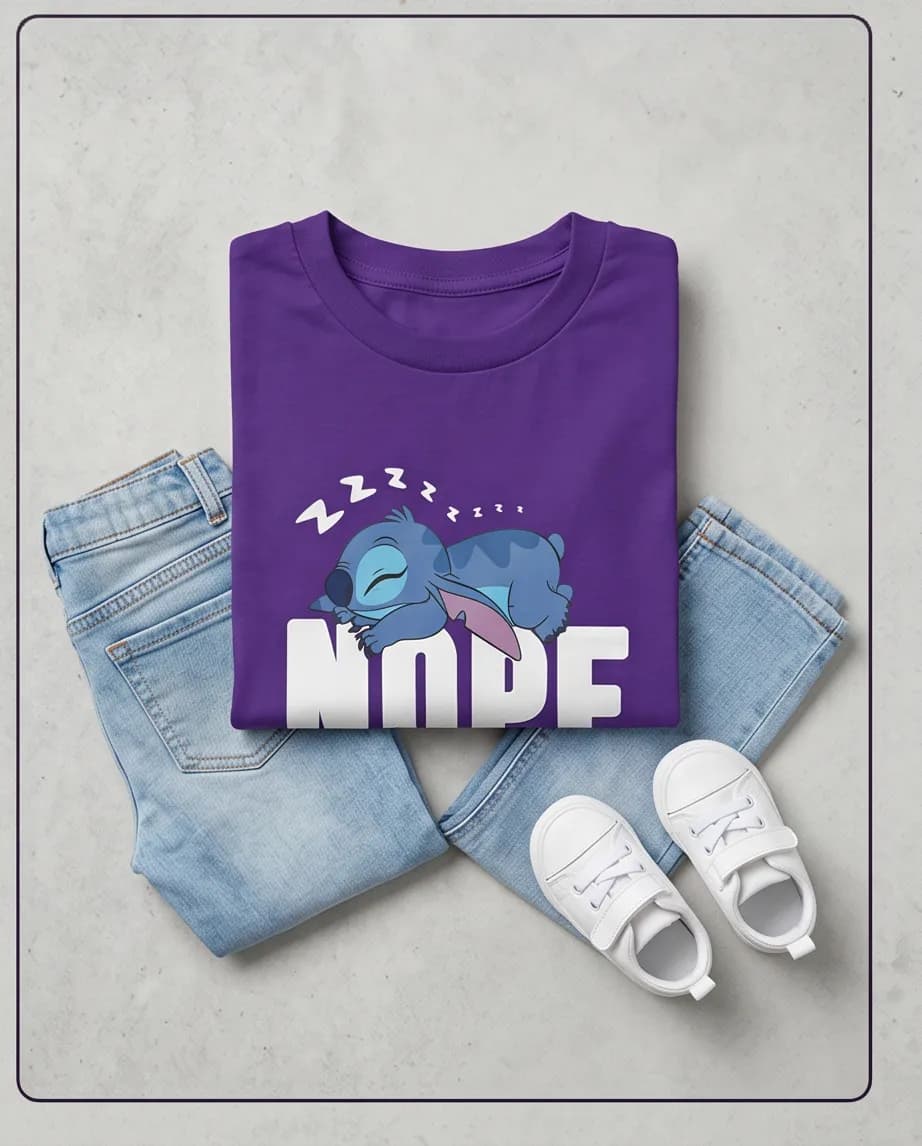 T-shirt fioletowy dziecięcy  2