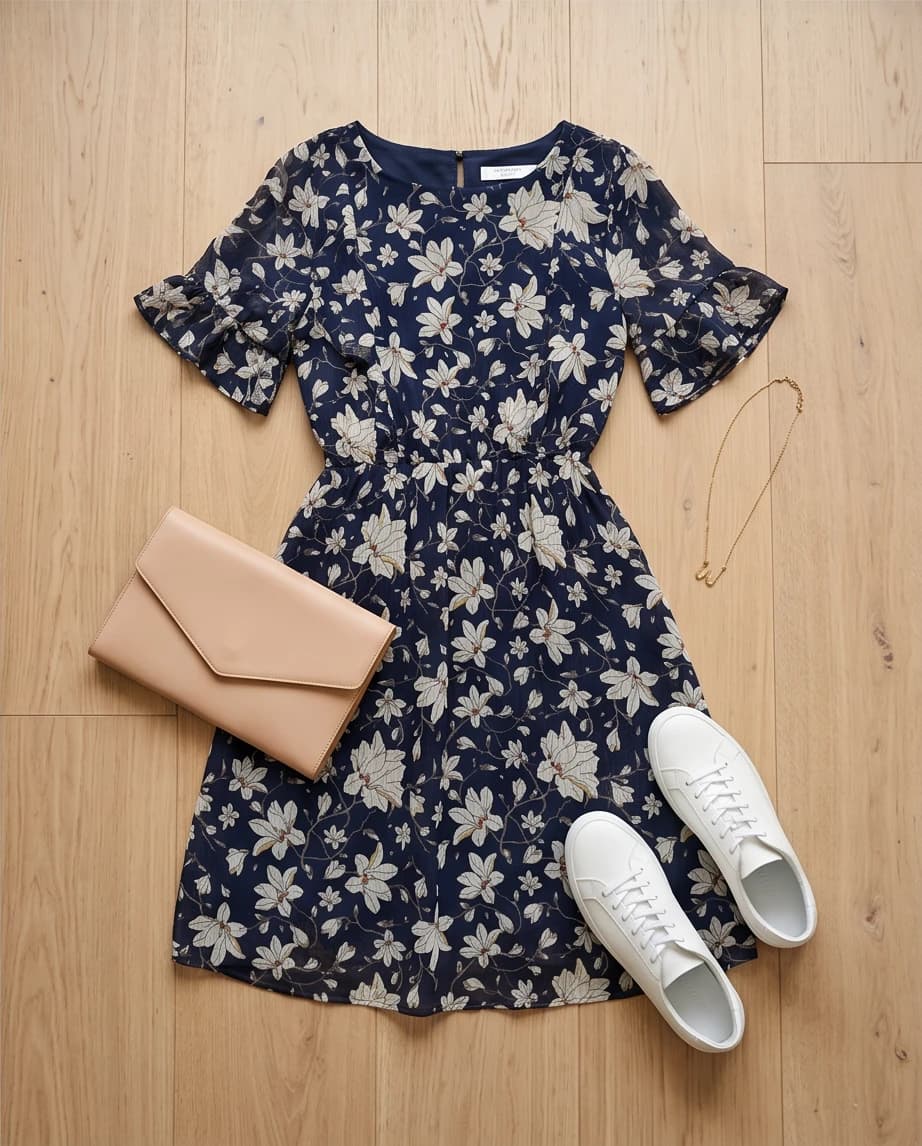 Elegancka sukienka w kwiaty 4