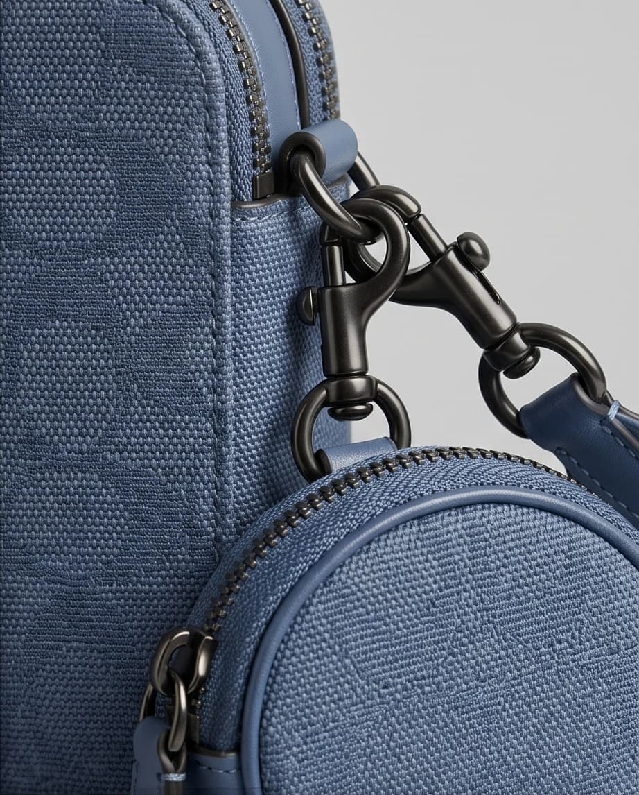 Niebieska torebka z etui coach 2