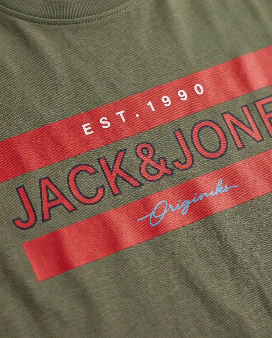 T-shirt męski Jack & Jones w kolorze khaki 2