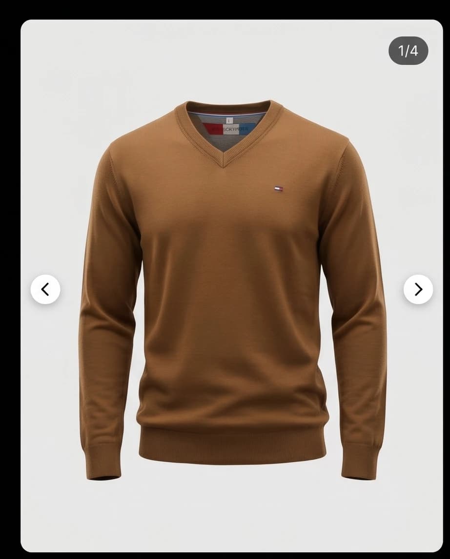 Klasyczny sweter Goldfinger w kolorze brązowym