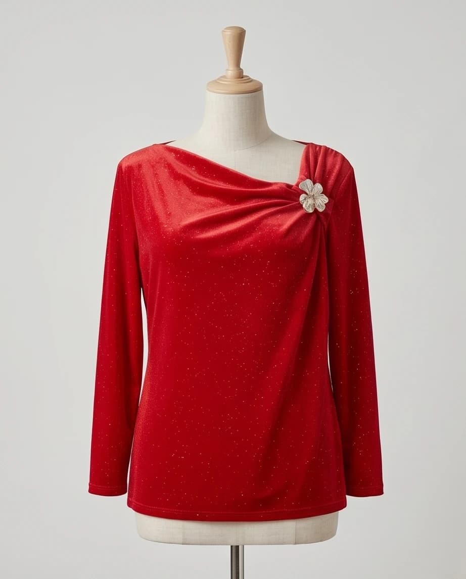 Elegancka czerwona bluzka