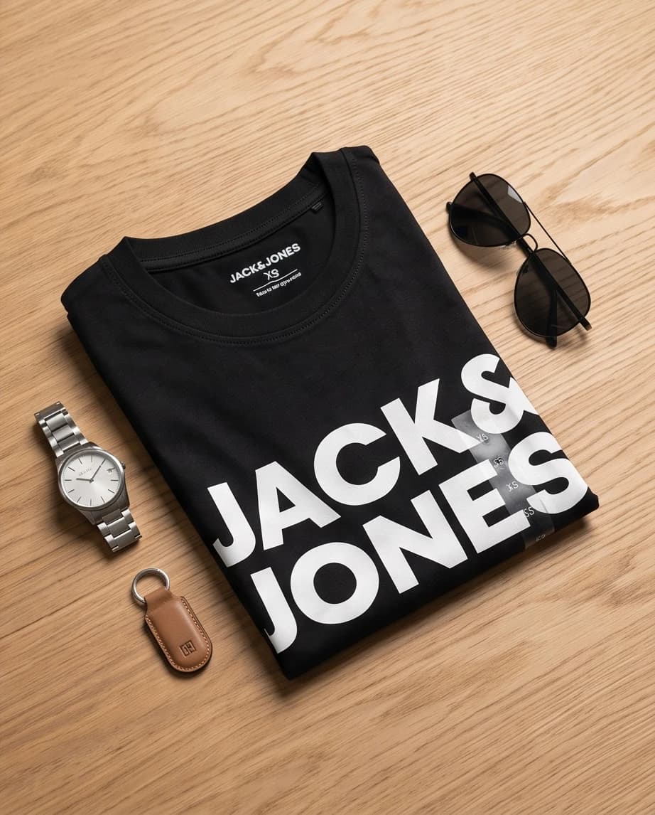Czarny t-shirt Jack & Jones 4