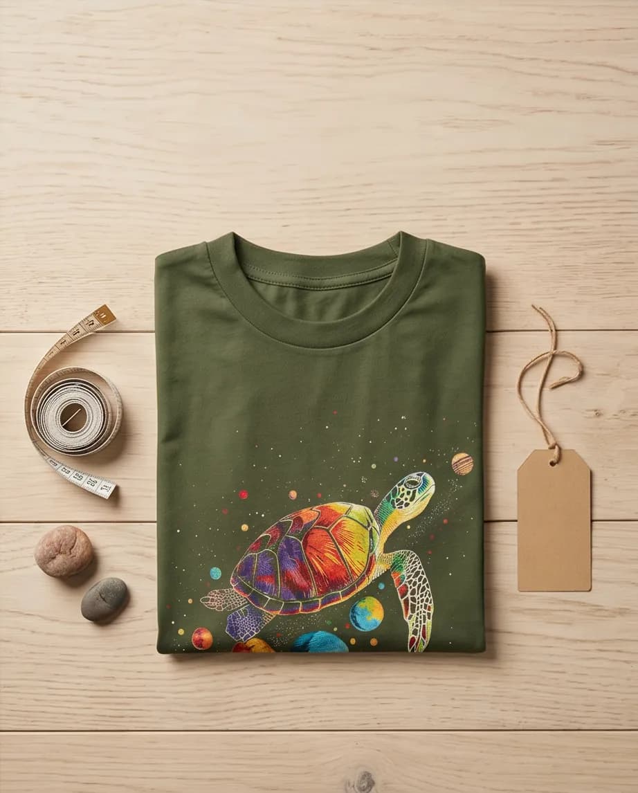 T-shirt w kolorze oliwkowym 4