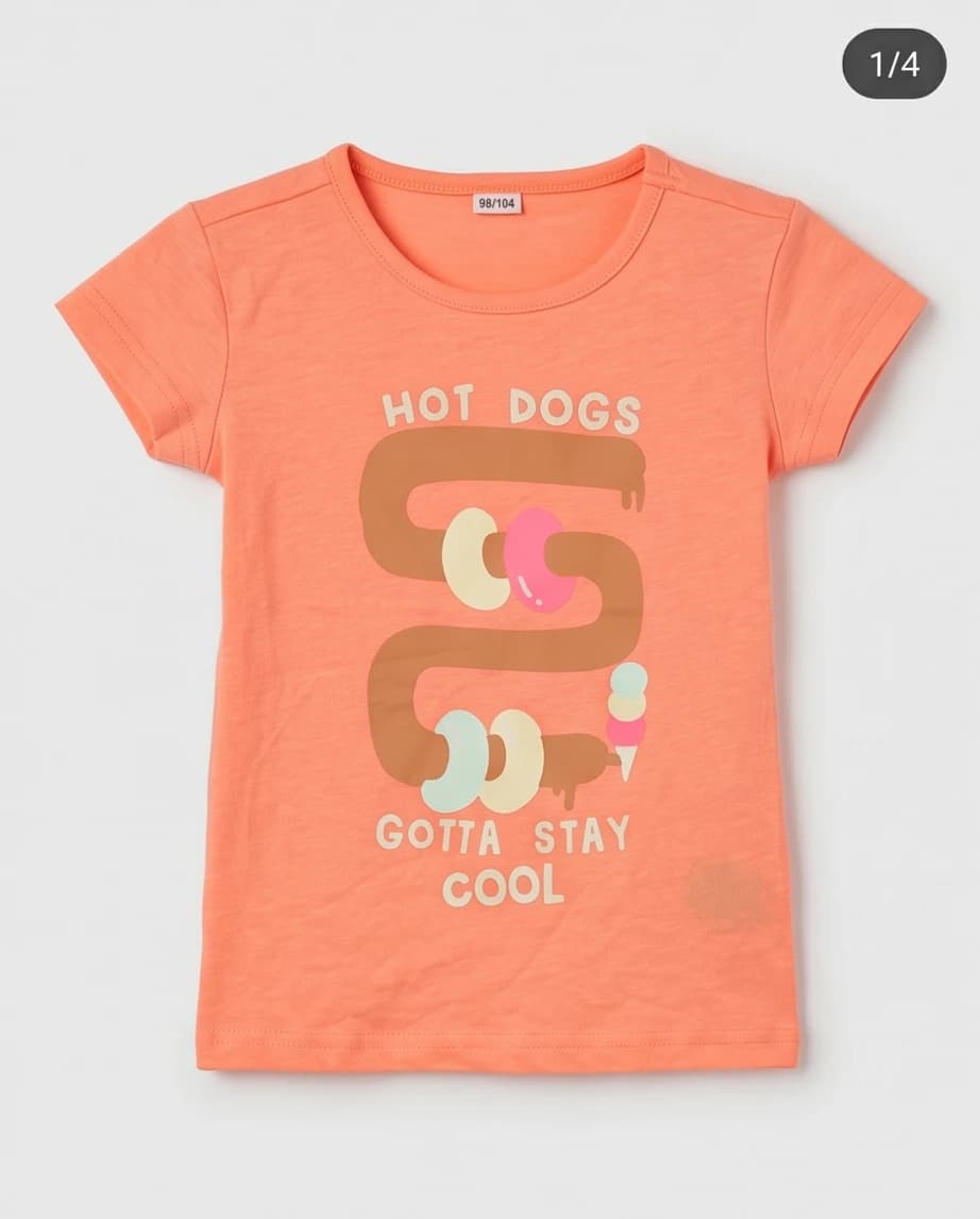 T-shirt pomarańczowy 