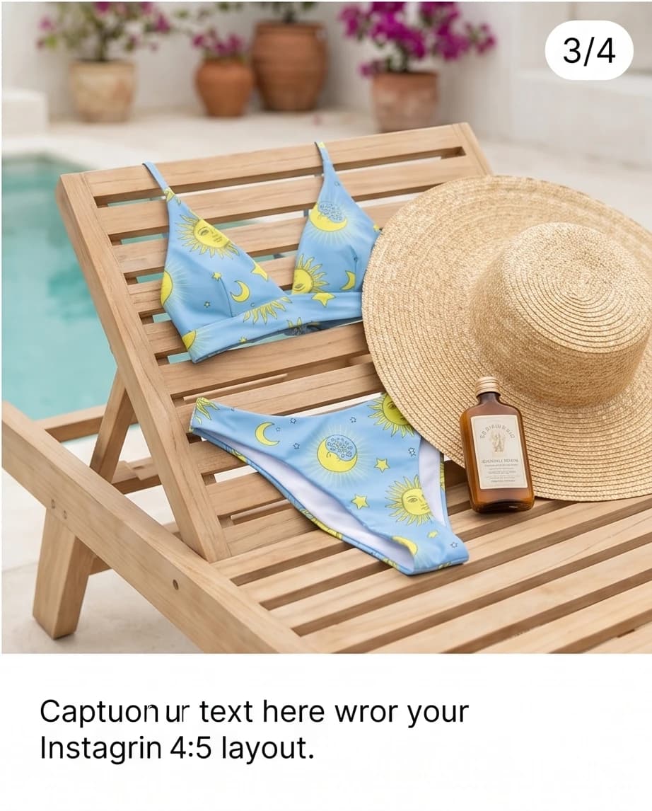 Niebieskie bikini z niebiańskim wzorem 4