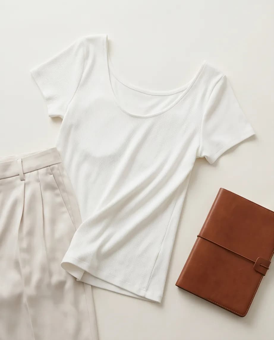  Biały top Uniqlo z wbudowanym biustonoszem 3