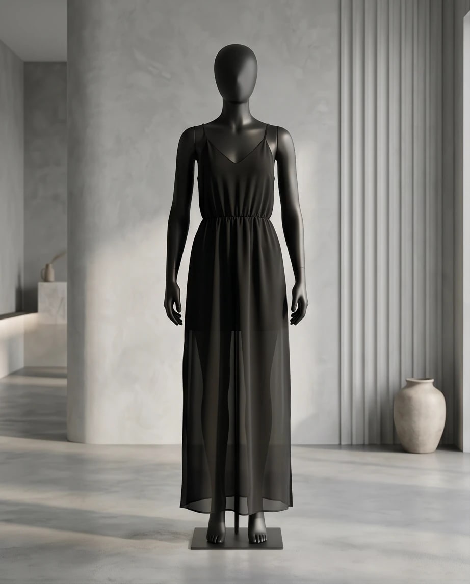 Czarna sukienka maxi