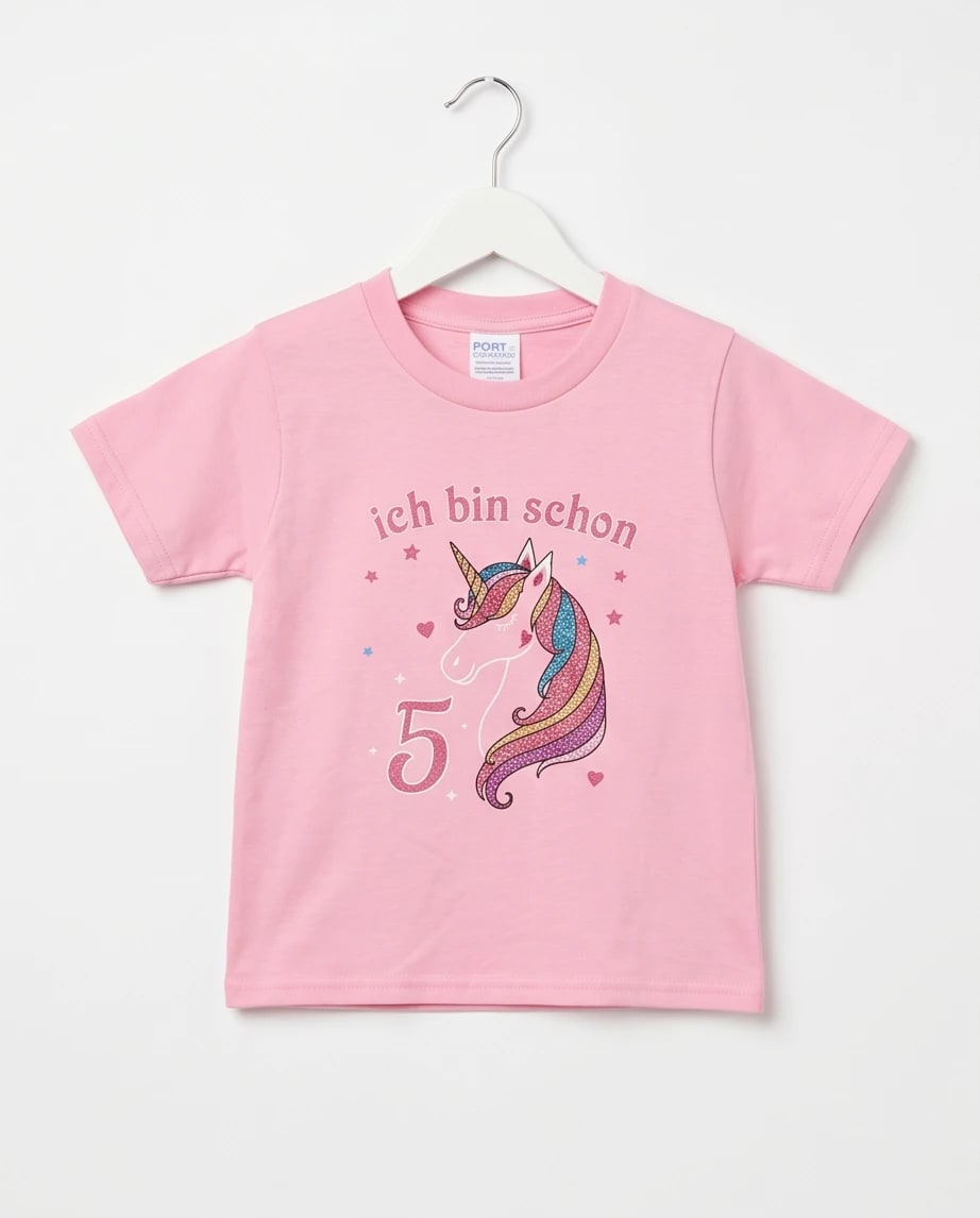 T-shirt z brokatowym jednorożcem