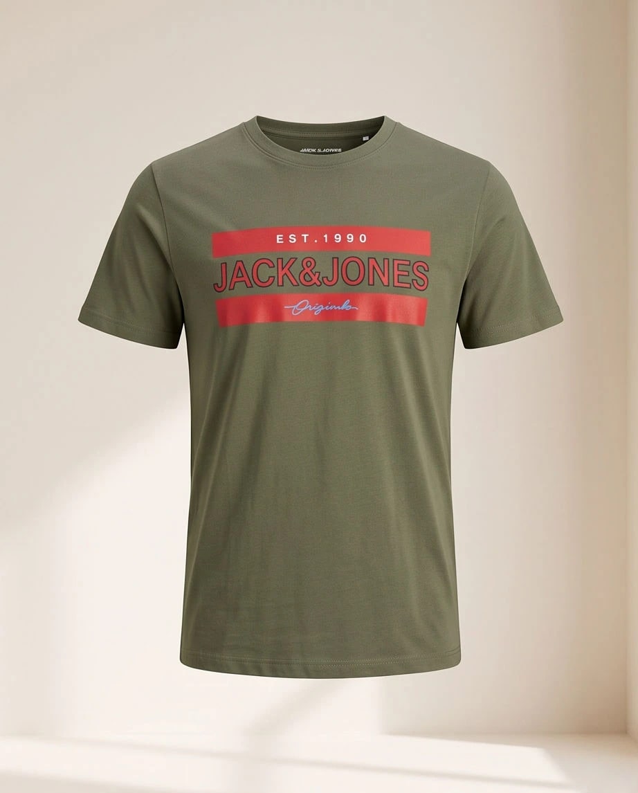 Jack & Jones T-shirt męski w kolorze khaki