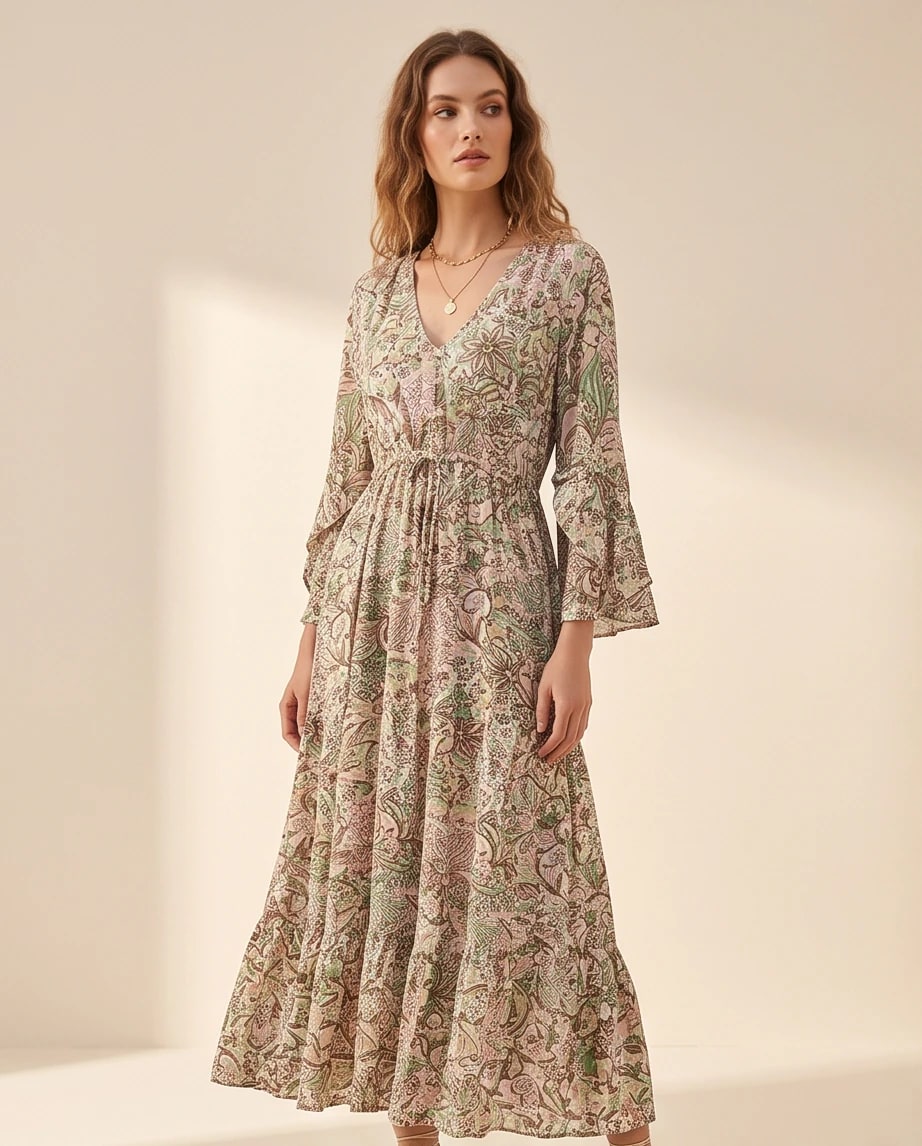 Sukienka maxi w kwiaty