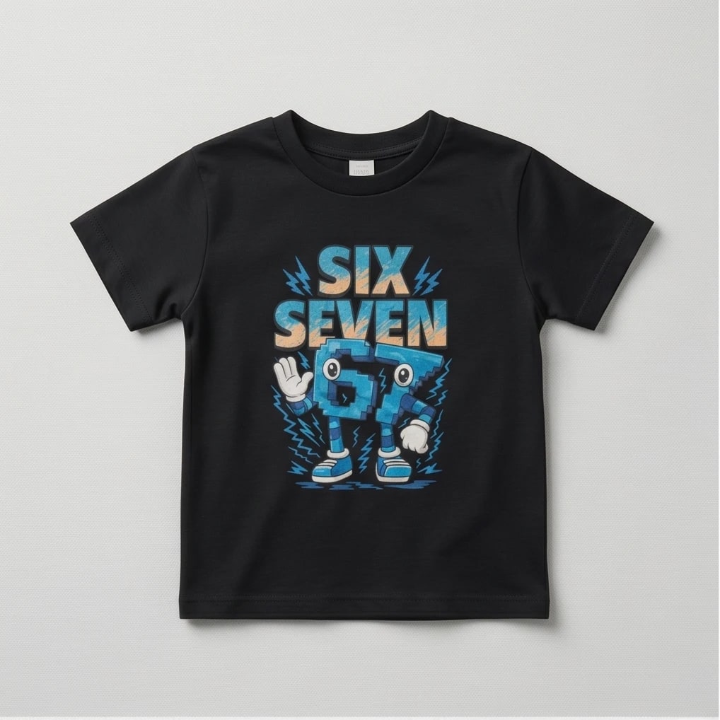 Koszulka z grafiką „SIX SEVEN”