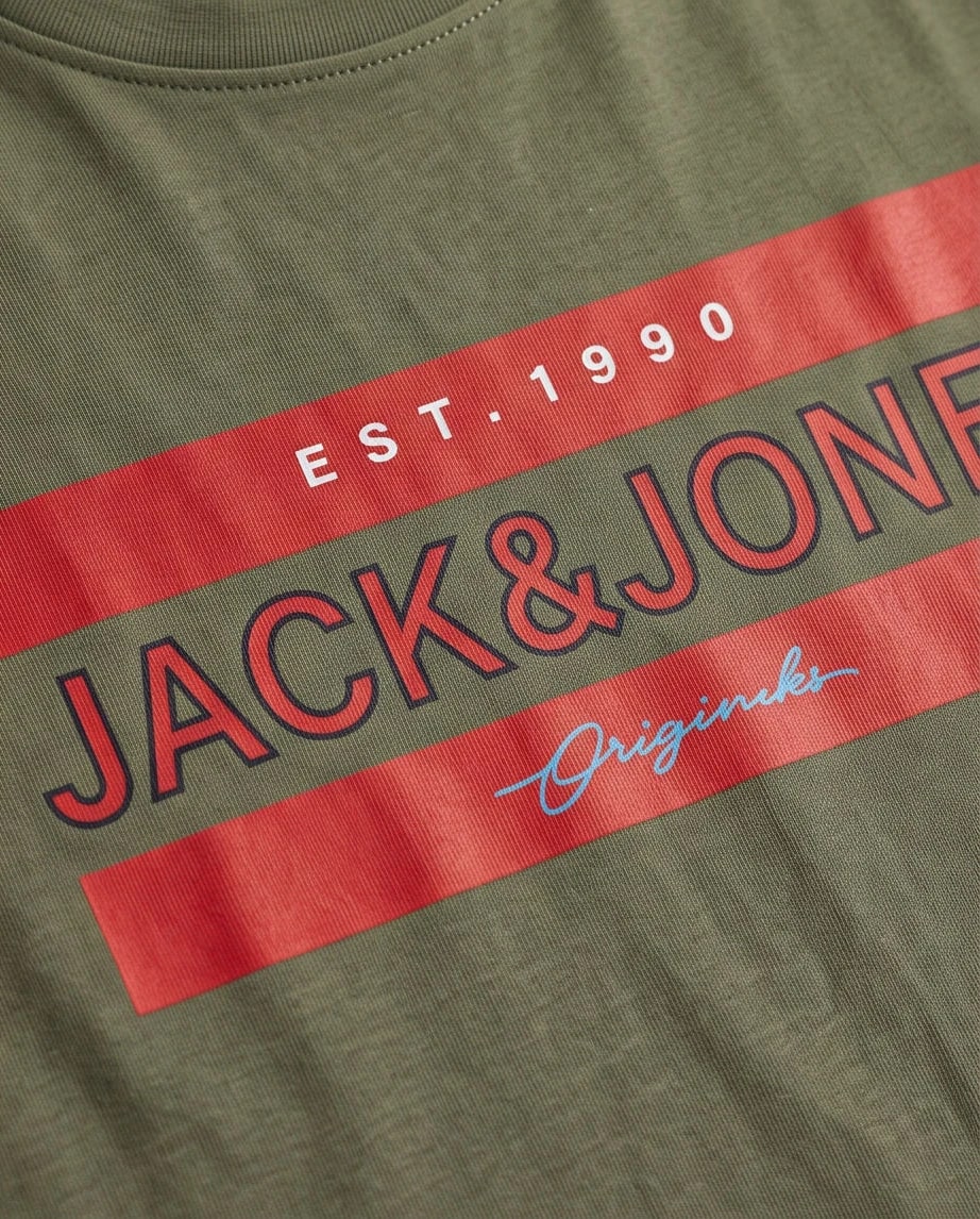 Jack & Jones T-shirt męski w kolorze khaki - widok 2