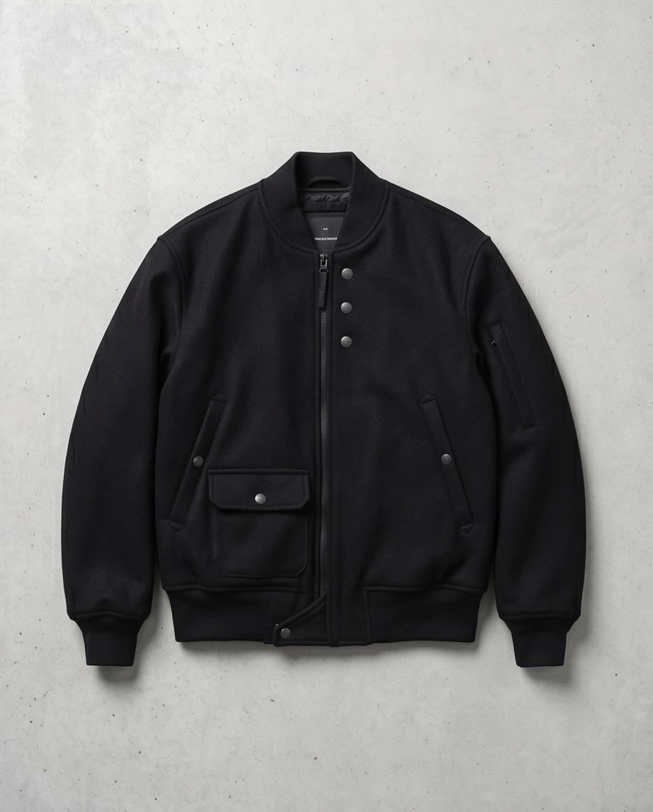 Czarna kurtka typu bomber