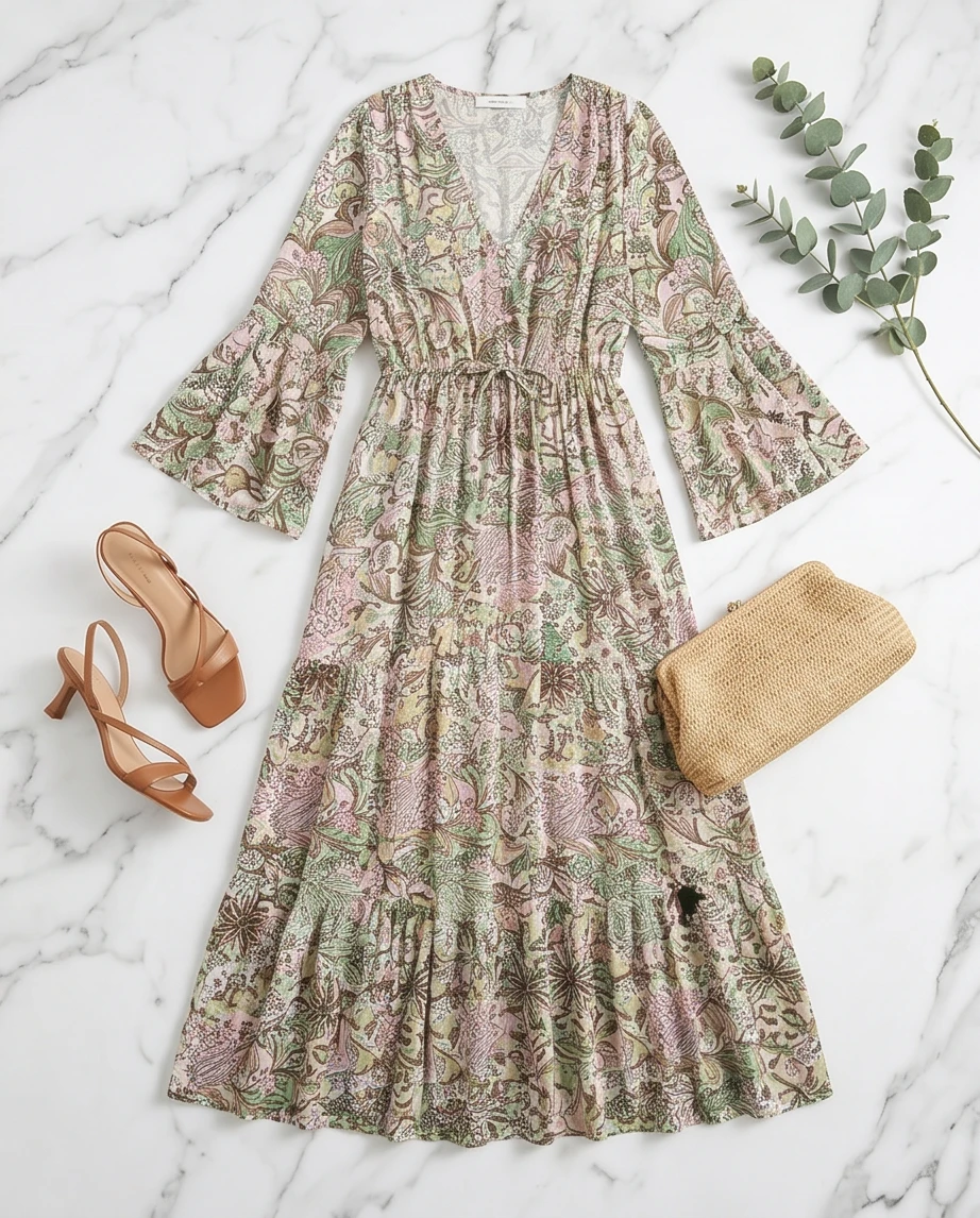 Sukienka maxi w kwiaty  2