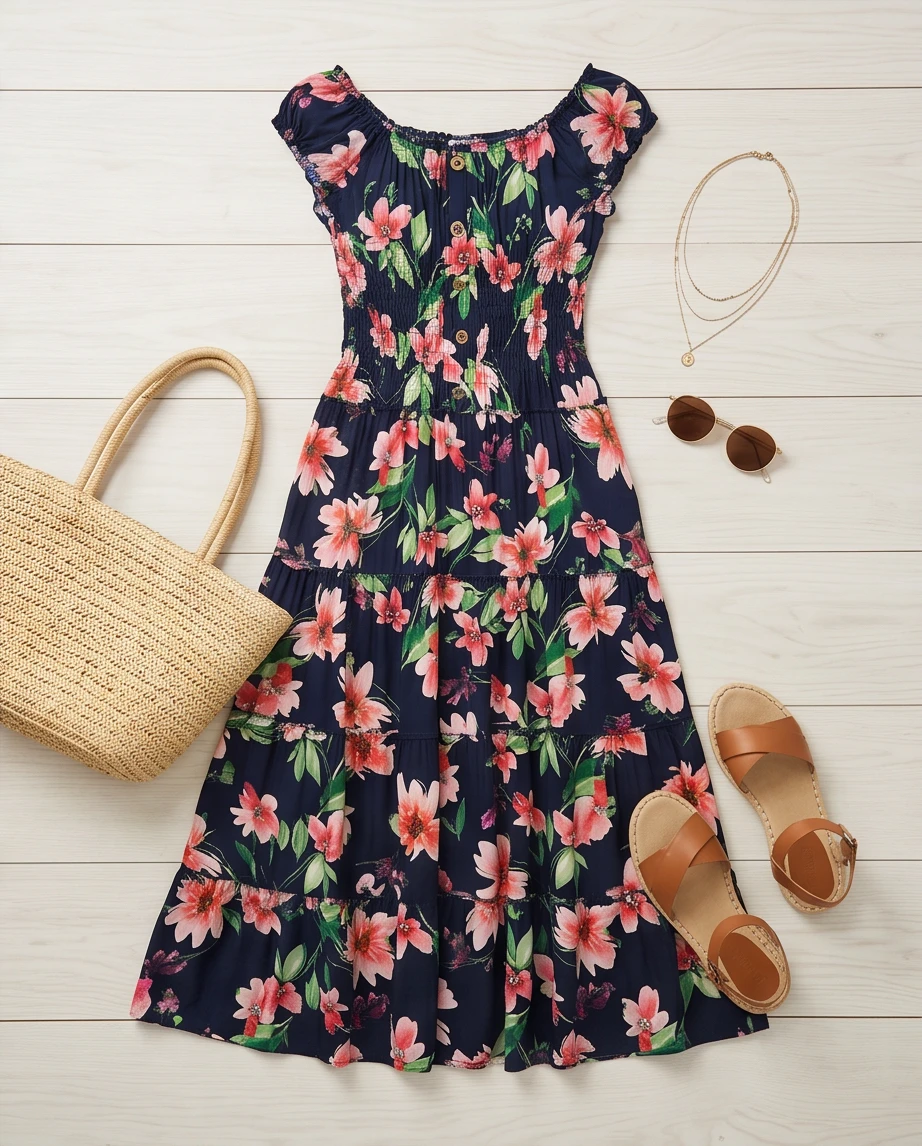 Sukienka maxi w kwiaty 4
