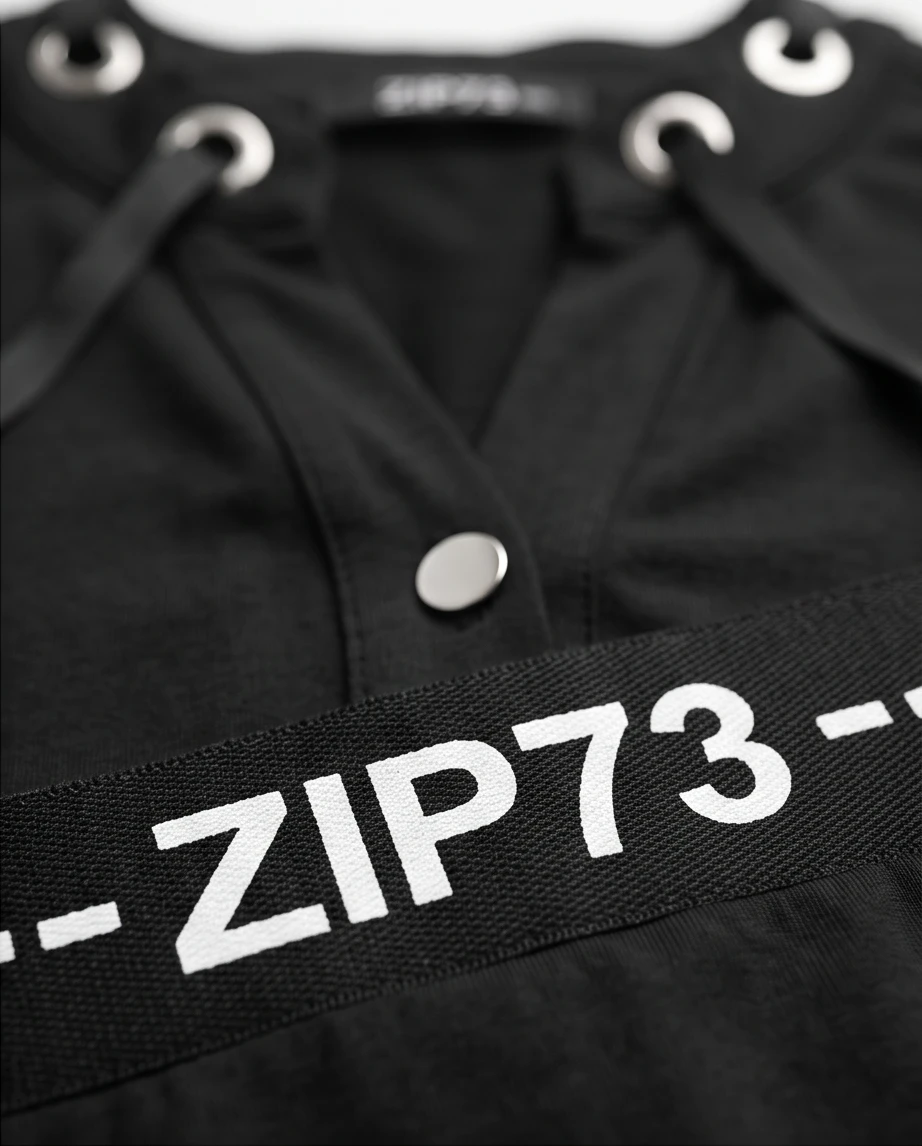 Czarna sukienka ZIP73 2